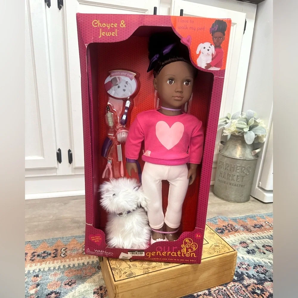 New Our Generation Choyce & Jewel 18-inch Doll, Maltese Puppy Dog & Accessories